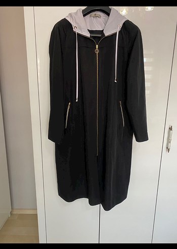Uzun Siyah Kadın Yağmurluk #seçil - Görsel 2