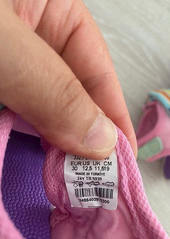 30 Beden çeşitli Renk Kız Çocuk Renkli Bağcıksız sandalet