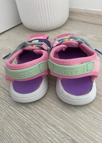 Kız Çocuk Renkli Bağcıksız sandalet - Görsel 3