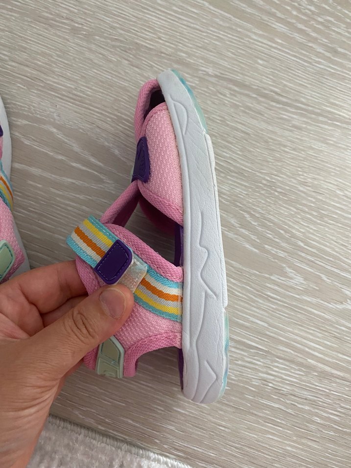 Kız Çocuk Renkli Bağcıksız sandalet - Görsel 5