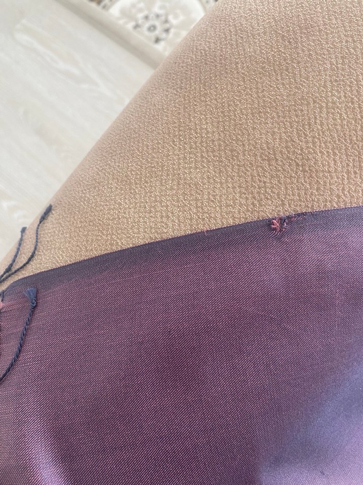 Gül kurusu çift taraflı İpekevi şal - Görsel 2