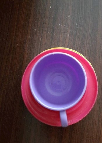 Renkli Plastik Oyuncak Fincan ve Tabak Seti - Görsel 4