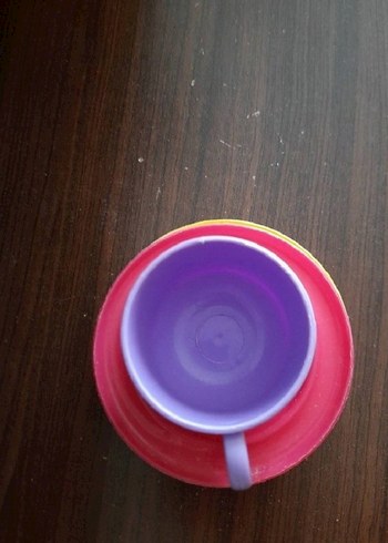 Renkli Plastik Oyuncak Fincan ve Tabak Seti - Görsel 3