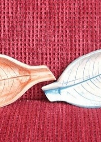 Bohem Çok Renkli Nakışlı Yaprak Tabaklar (4 adet) - Görsel 2