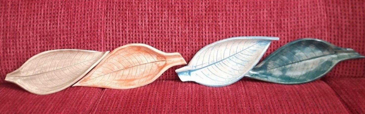 Bohem Çok Renkli Nakışlı Yaprak Tabaklar (4 adet) - Görsel 2