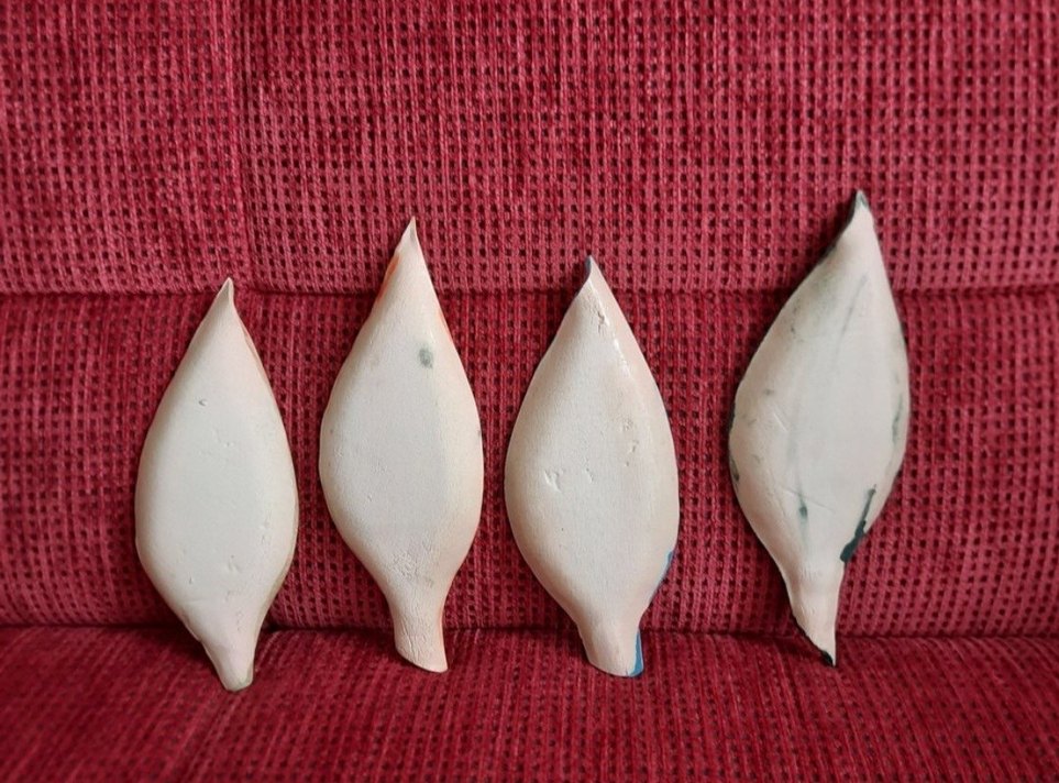 Bohem Çok Renkli Nakışlı Yaprak Tabaklar (4 adet) - Görsel 3