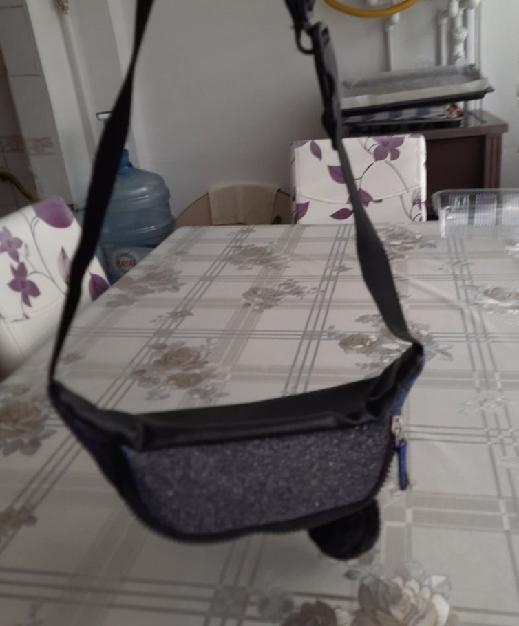 Gri Kemerli Bel Çantası - Görsel 5