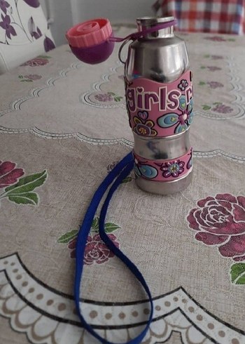 Kız Çocuklar İçin Pembe Termos Matara - Görsel 2