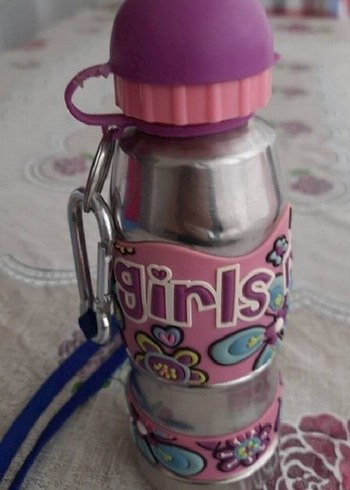 Kız Çocuklar İçin Pembe Termos Matara - Görsel 4