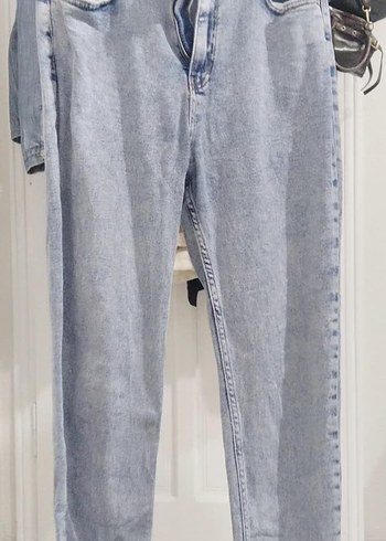 Kadın Mavi Bağcıklı Baggy Jean - Görsel 2
