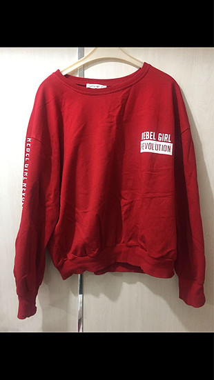 H&M Kırmızı swetshirt