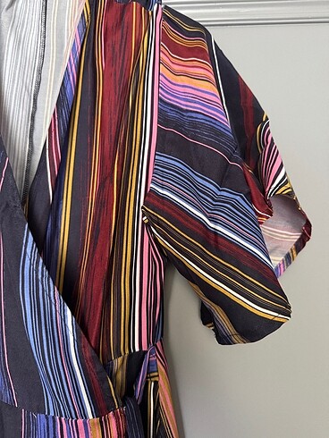 Koton saten kruvaze elbise - Görsel 2