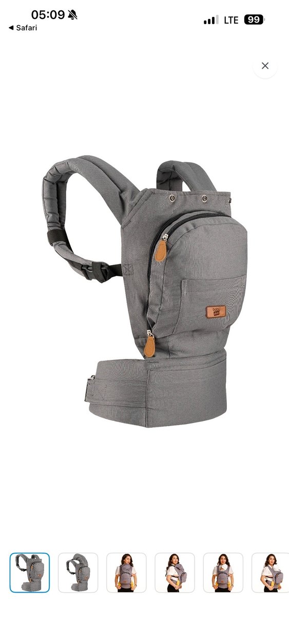 Gri Bebek Kanguru Taşıyıcı - Görsel 3