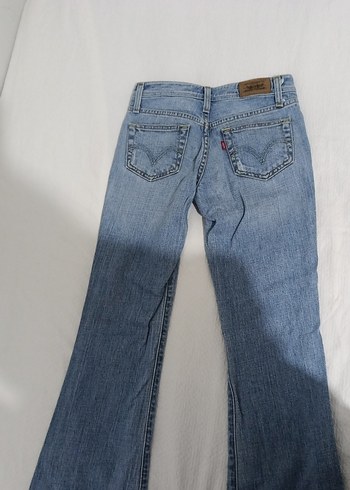 Levis Mavi Kadın Denim Midi Boy Dar Kesim Kot düşük bel