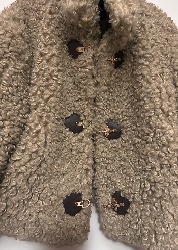 Kahverengi Tüylü Midi Kadın Mont - Görsel 4