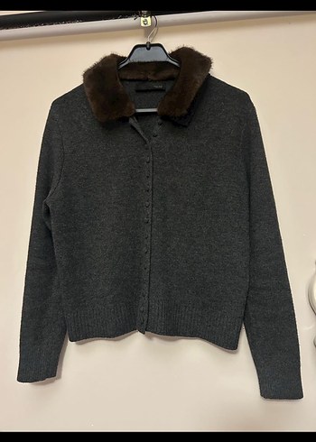 Kadın Kahverengi Yün Bol Paça Pantolon - Görsel 2