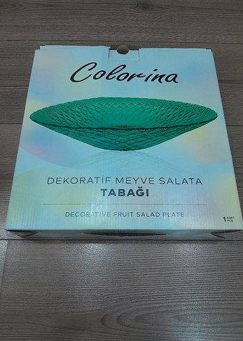 Beden turkuaz Renk Colorina Dekoratif Meyve ve Salata Tabağı Şık ve Kullanışlı