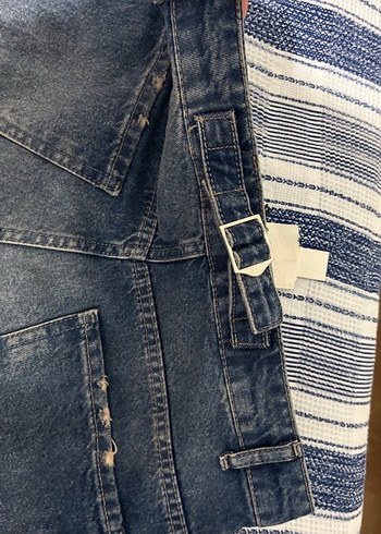 36 Beden mavi Renk Kadın Mavi Bol Kesim Midi Boy Kot Pantolon