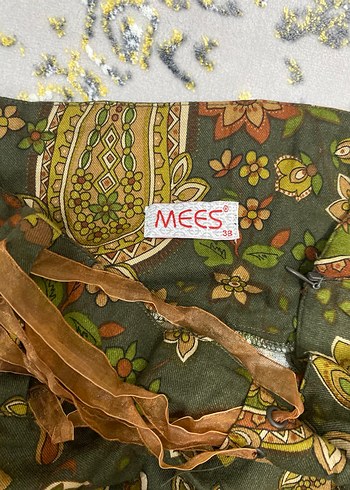 Bohem Desenli Uzun Kahverengi Etek - Görsel 3