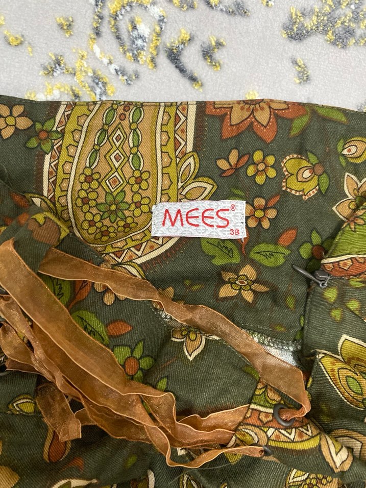 Bohem Desenli Uzun Kahverengi Etek - Görsel 3