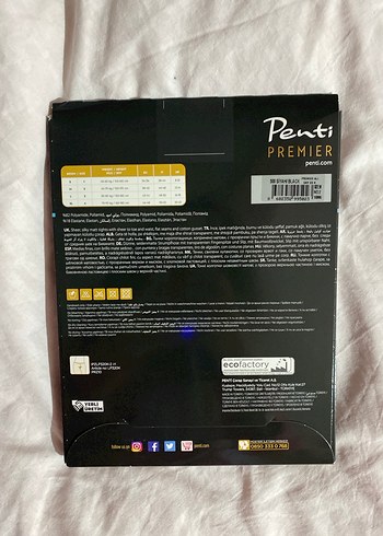 Penti Premier Siyah Mat Külotlu Çorap 20 Denye - Görsel 2