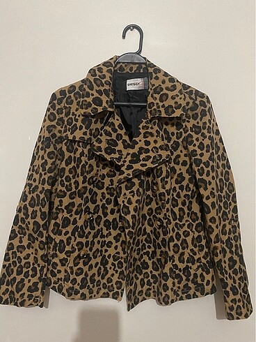 s Beden camel Renk Leopar ceket