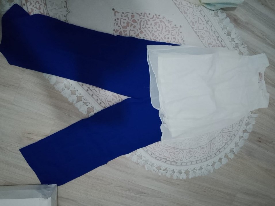 Mavi Uzun Keten Salaş Etek - Görsel 3