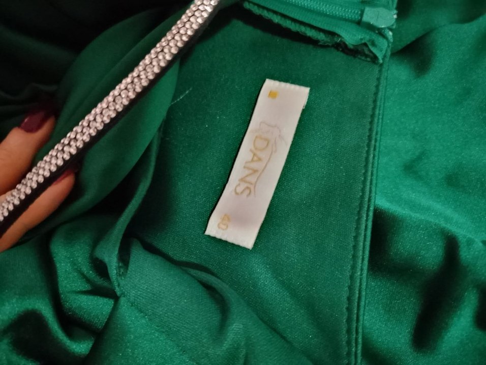 Drapeli Straplez Uzun Yeşil Abiye Elbise - Görsel 3