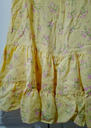 Sarı Midi Bohem Kadın Elbise - Görsel 3