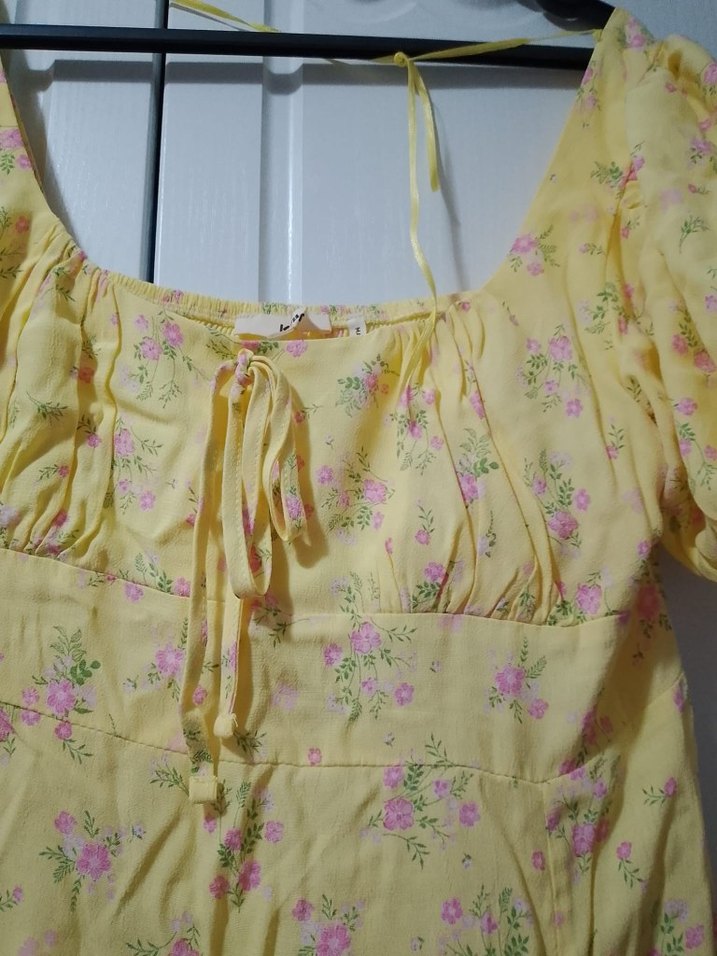 Sarı Midi Bohem Kadın Elbise - Görsel 2