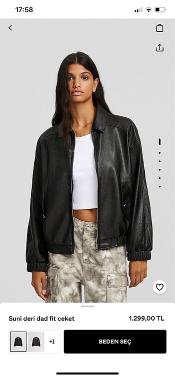 Bershka Bershka Suni deri ceket