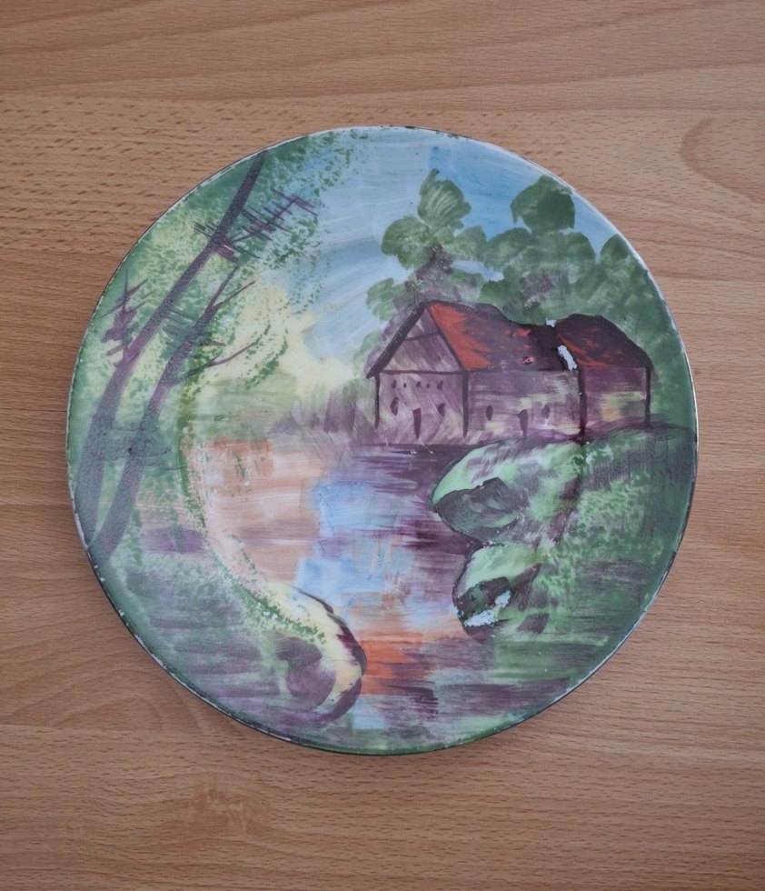 El Boyaması Porselen Tabak - Görsel 2