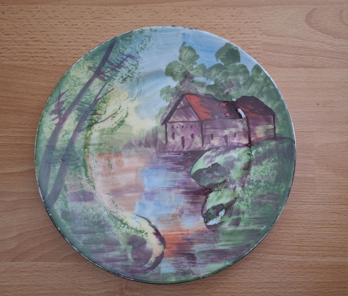 El Boyaması Porselen Tabak - Görsel 3