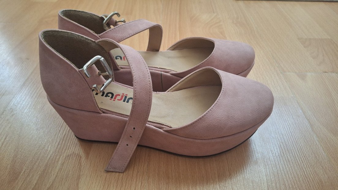 Marjin Süet Kadın Dolgu Topuklu Ayakkabı - Görsel 2