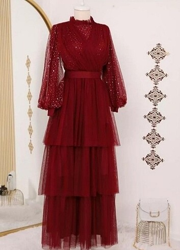 Eteği kat kat tül abiye - Görsel 2