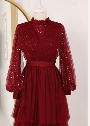 Eteği kat kat tül abiye - Görsel 3