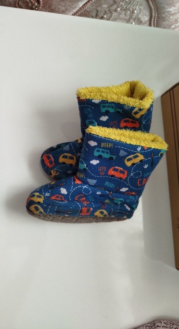 Erkek Renkli Baskılı Sıcak panduf - Görsel 2