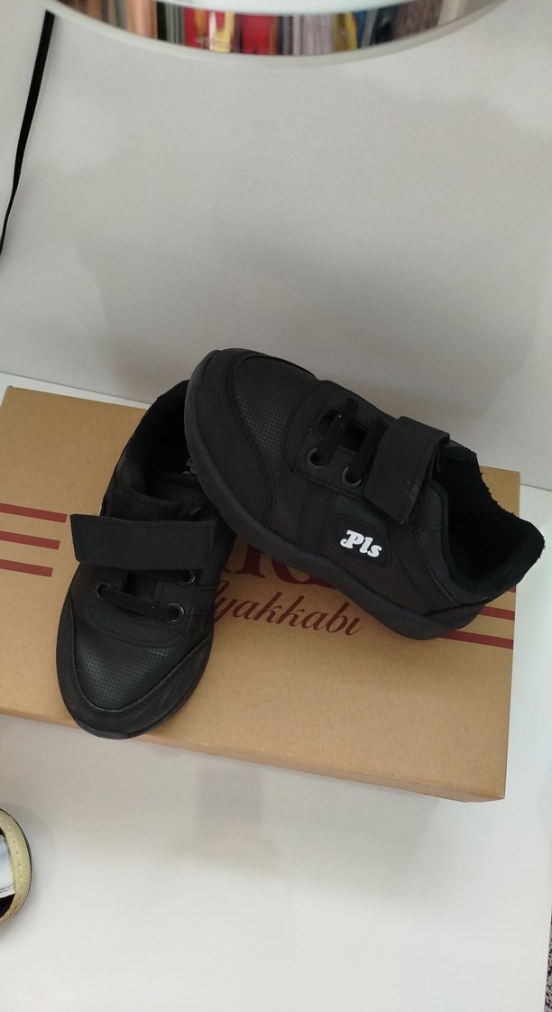 Siyah Erkek Çocuk Spor Ayakkabı Velcro - Görsel 2