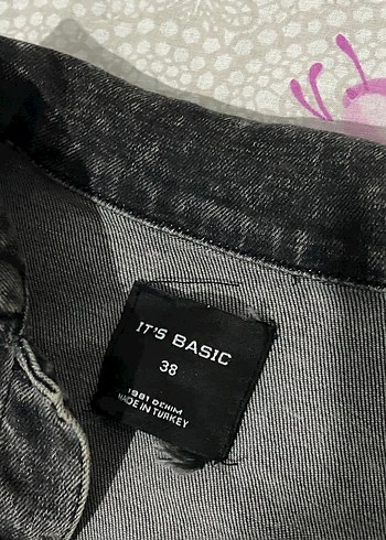 Gri Kadın Denim Ceket - Görsel 2