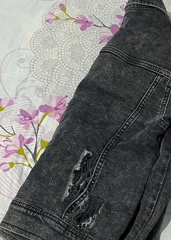 Gri Kadın Denim Ceket - Görsel 3