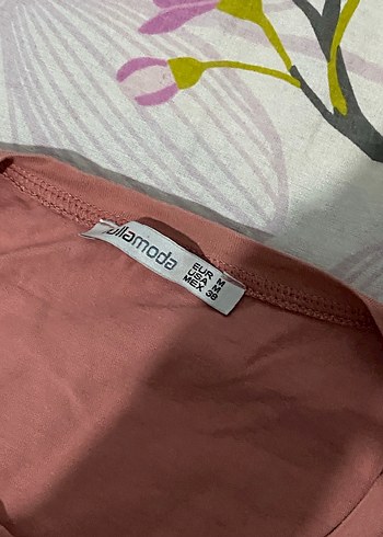 Pembe Baskılı Kadın Tişört - Görsel 2