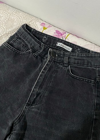 Kadın Gri Bol KesimKot Pantolon - Görsel 3