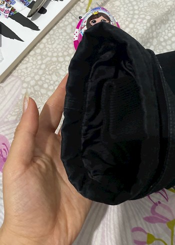 Kürk Detaylı Siyah Denim Kadın Ceket - Görsel 4