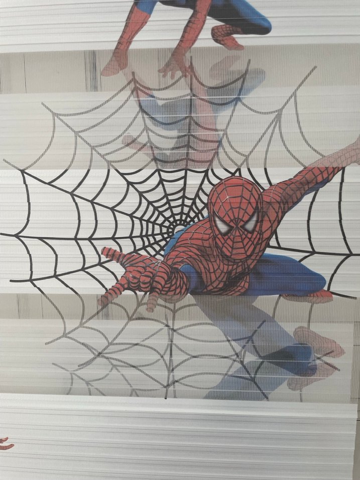 Spider-Man Baskılı Çok Renkli Modern Stor Perde - Görsel 3