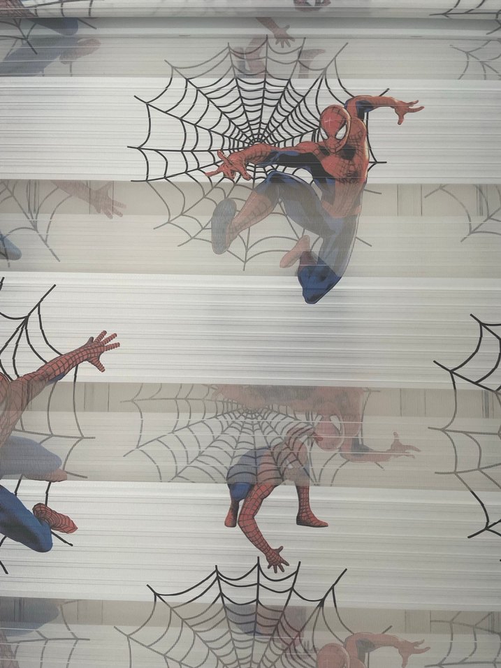 Spider-Man Baskılı Çok Renkli Modern Stor Perde - Görsel 4