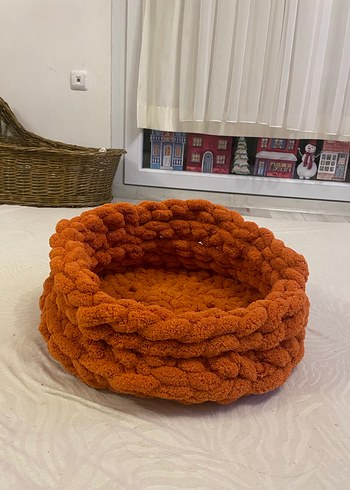 Turuncu Örgü kedi Sepeti  - Görsel 4