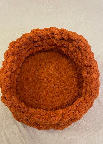 Turuncu Örgü kedi Sepeti  - Görsel 3