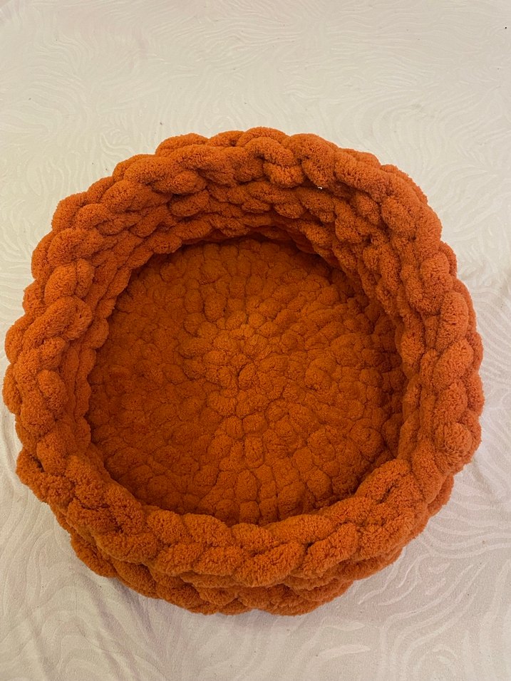 Turuncu Örgü kedi Sepeti  - Görsel 3