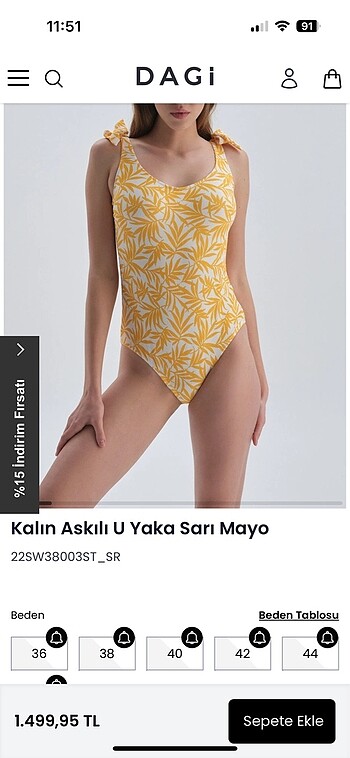 Penti Dagi u yaka kalın askılı mayo