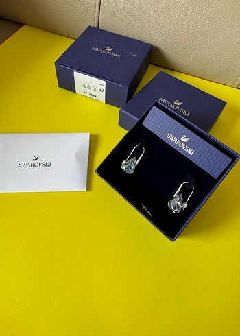 Lunar Damla Beyaz Midi Küpe Swarowski - Görsel 3